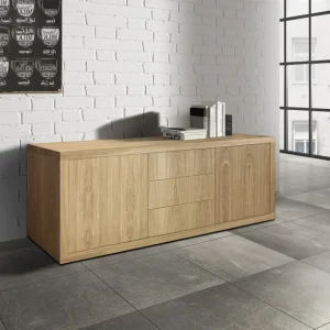 Adria - Madia in laminato con due ante a battenti e tre cassetti